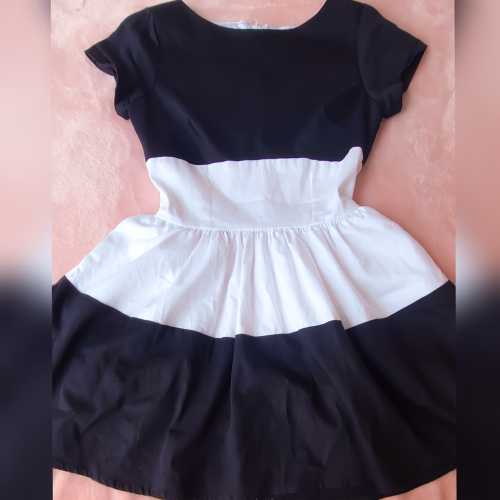 Pinup Couture Black White Dress